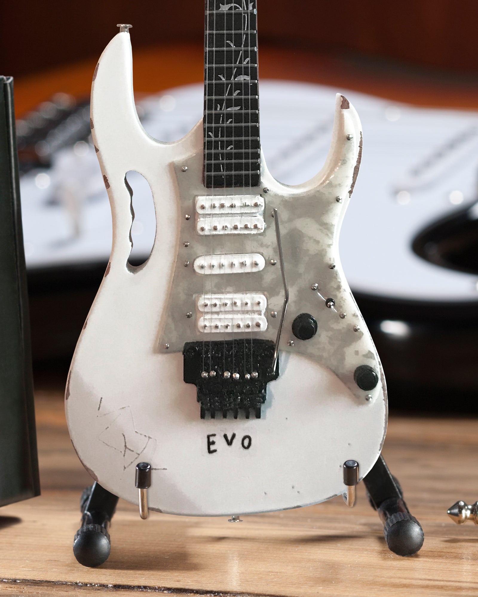 Steve Vai "Vintage Ibanez Jem Evo Tribute" Licensed Mini Guitar - Mainstay Entertainment