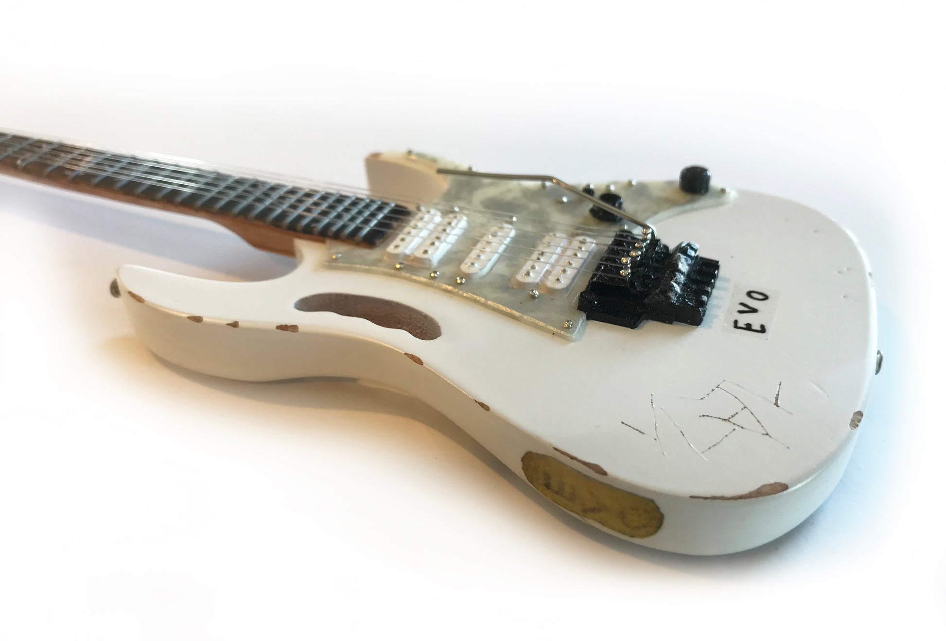 Steve Vai "Vintage Ibanez Jem Evo Tribute" Licensed Mini Guitar - Mainstay Entertainment