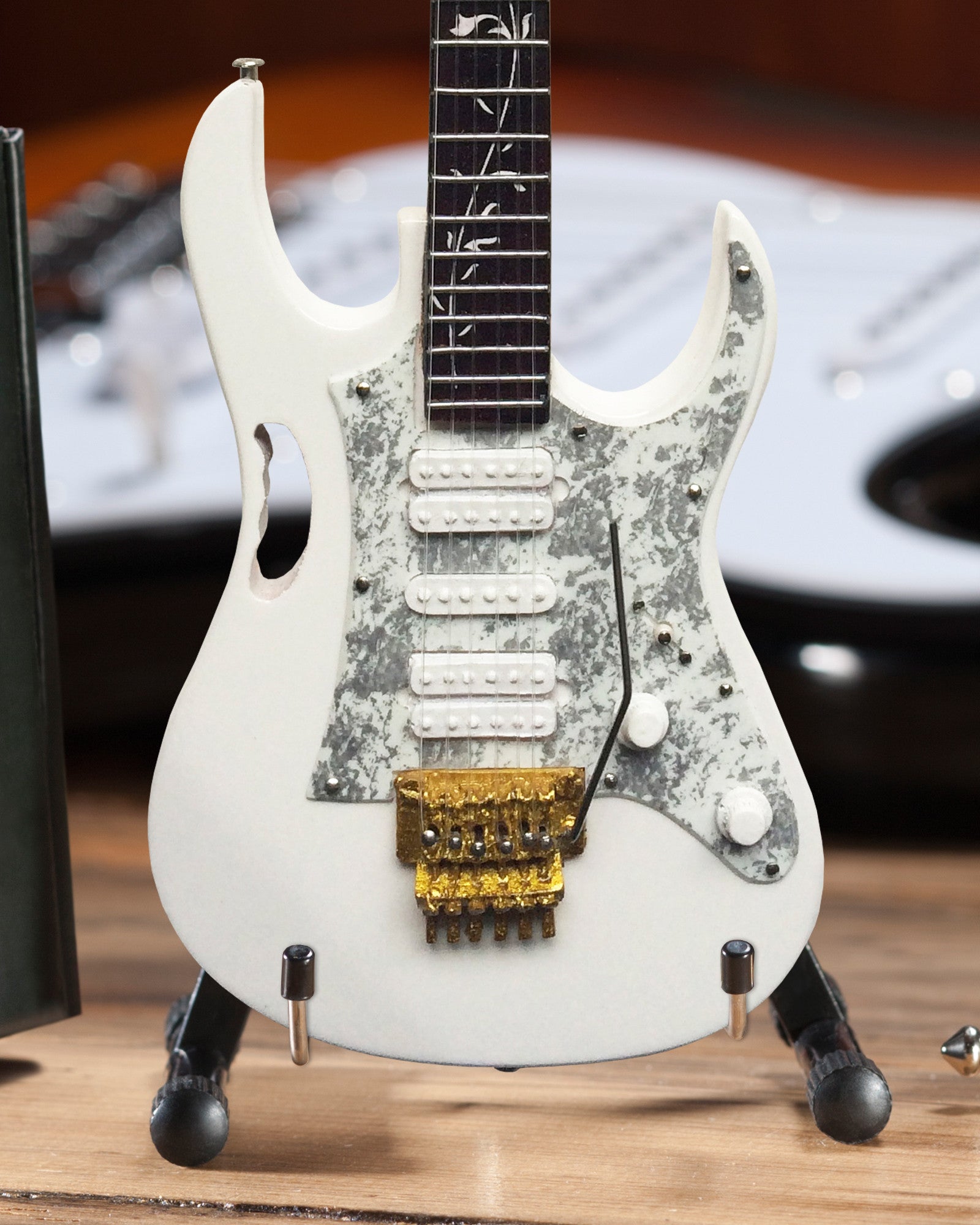 Steve Vai "White Jem" Licensed Mini Guitar - Mainstay Entertainment