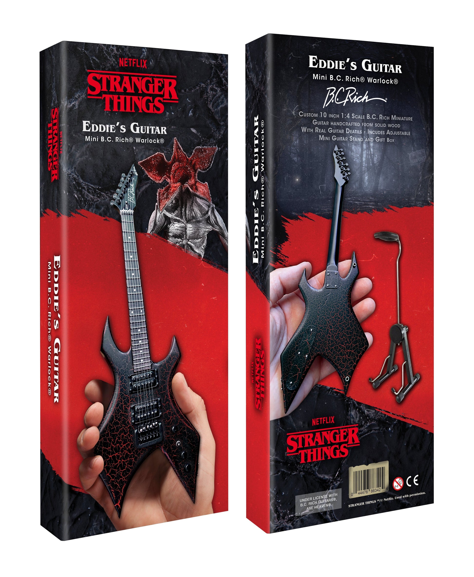 Stranger Things® "Eddie's B.C. Rich® NJ Warlock®" Licensed Mini Guitar - Mainstay Entertainment