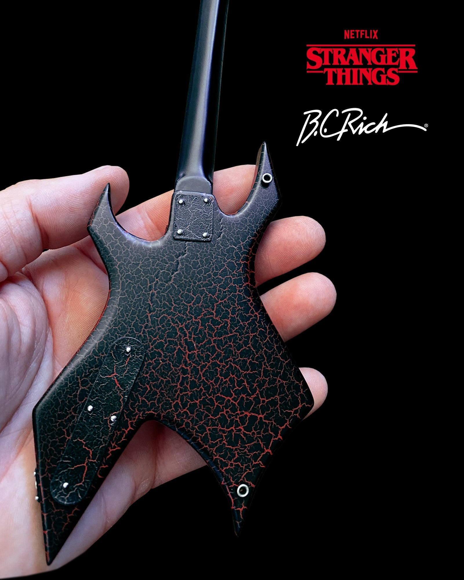Stranger Things® "Eddie's B.C. Rich® NJ Warlock®" Licensed Mini Guitar - Mainstay Entertainment