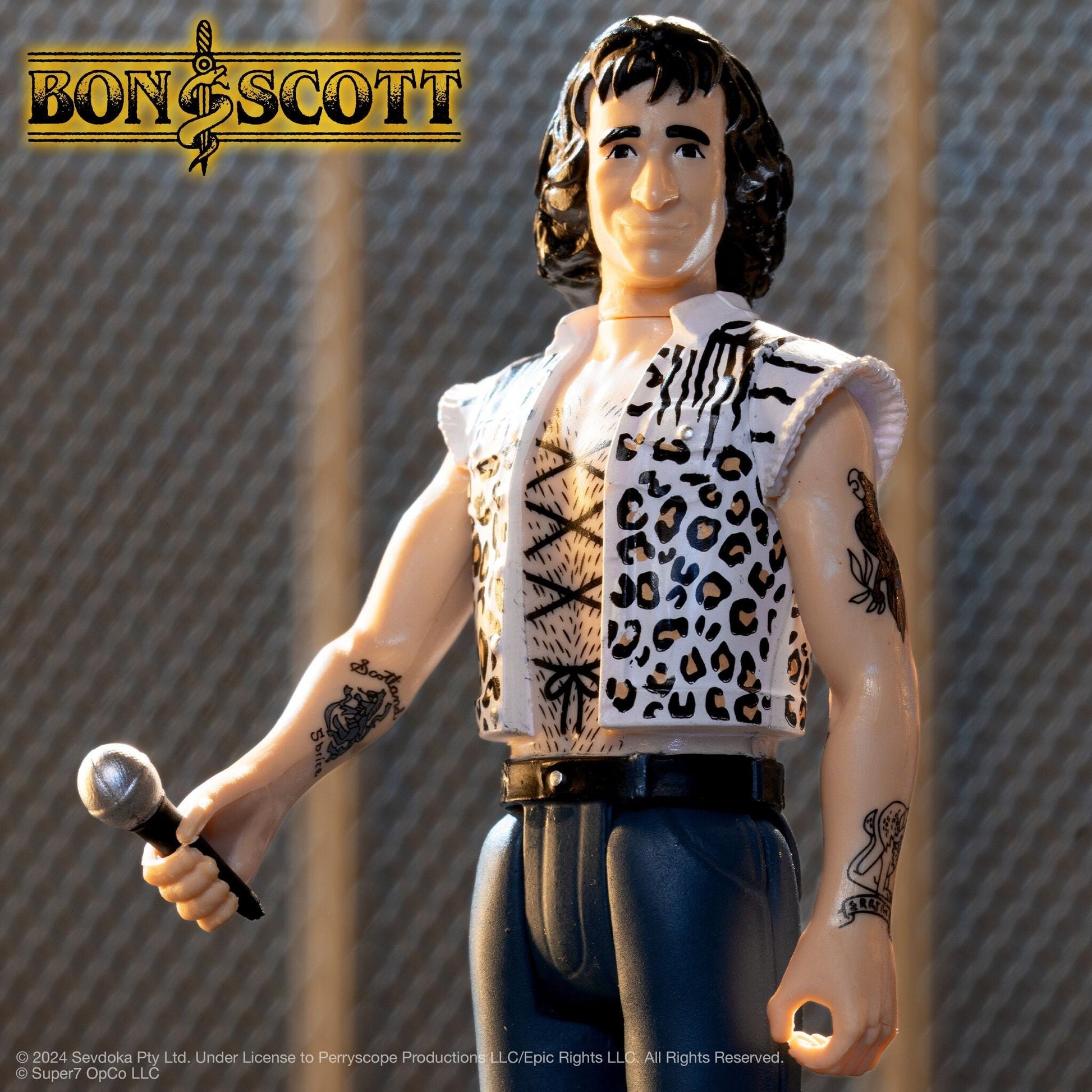 Super7 x BON SCOTT - LEOPARD PRINT - ReAction Figure - Mainstay Entertainment