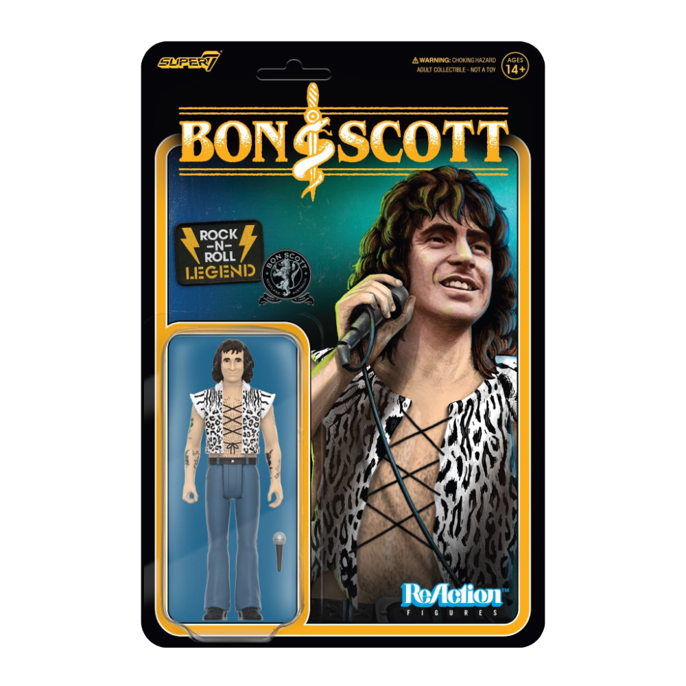Super7 x BON SCOTT - LEOPARD PRINT - ReAction Figure - Mainstay Entertainment