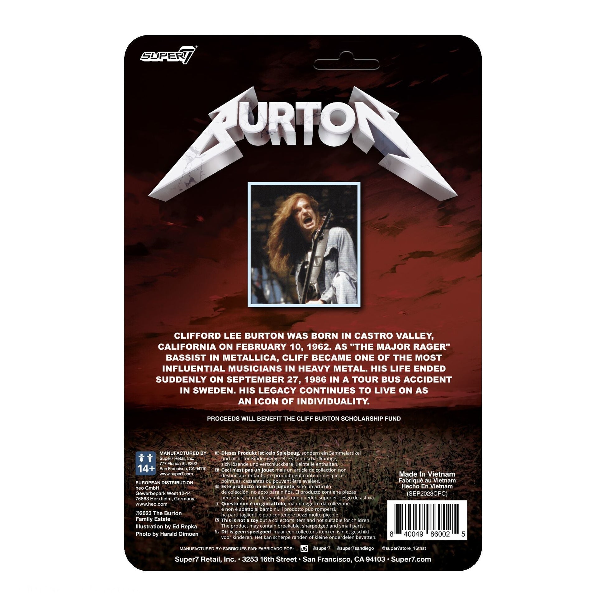 Super7 x Cliff Burton (Flannel Shirt) ReAction Figure - Mainstay Entertainment