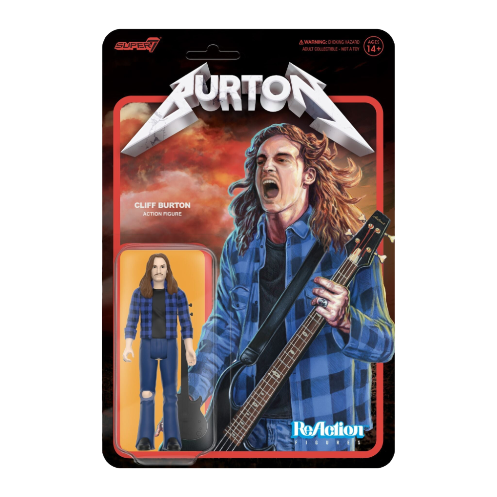 Super7 x Cliff Burton (Flannel Shirt) ReAction Figure - Mainstay Entertainment