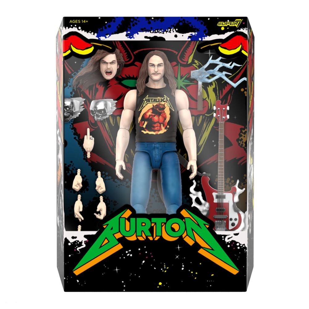 Super7 x Cliff Burton Ultimates Cliff Burton (Superhero Poster) Figure Metallica - Mainstay Entertainment