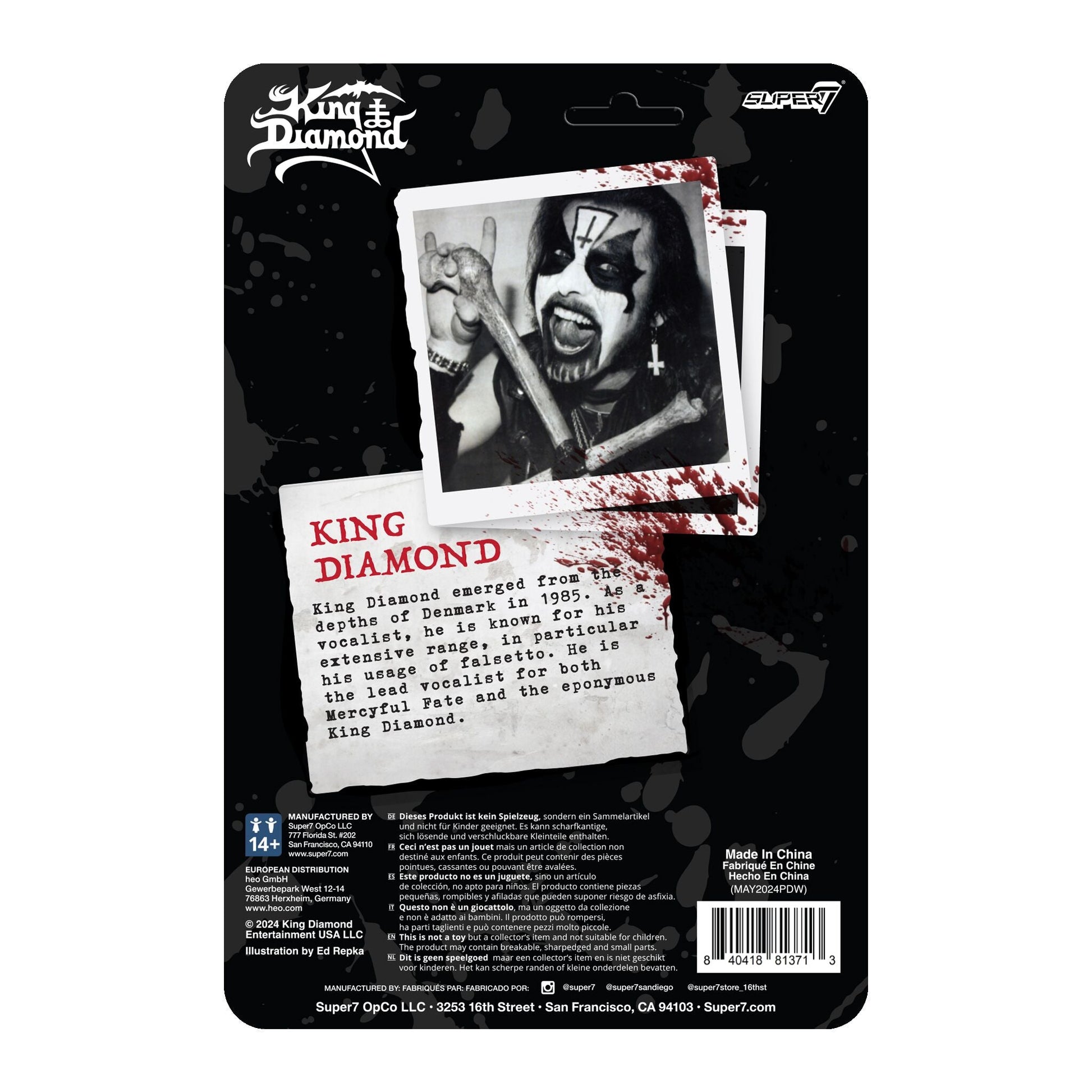 Super7 x KING DIAMOND ReAction Figure - Mainstay Entertainment