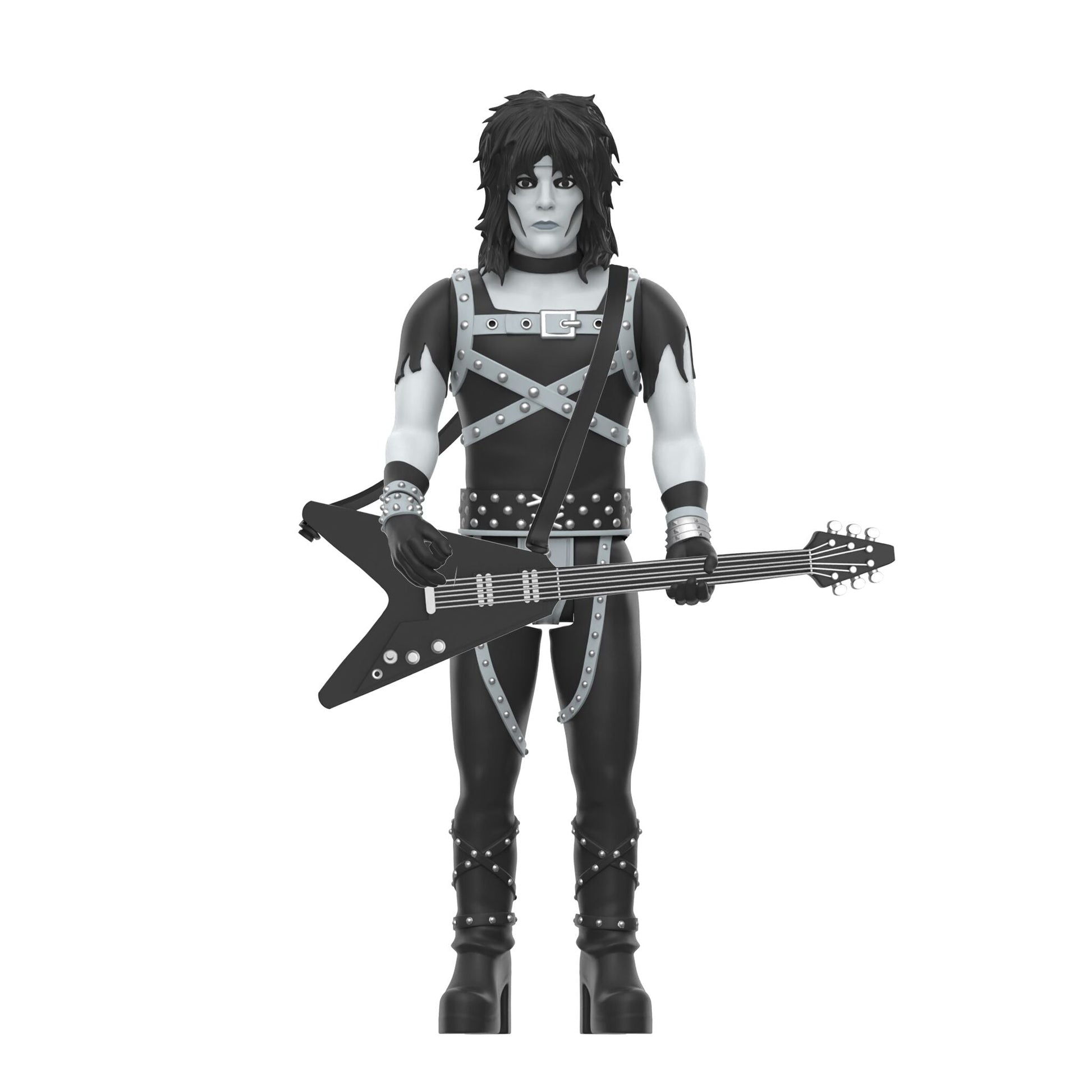 Super7 x Mötley Crüe - Mick Mars, Nikki Sixx, Tommy Lee & Vince Neil (Shout At The Devil B&W) ReAction Figures - Mainstay Entertainment