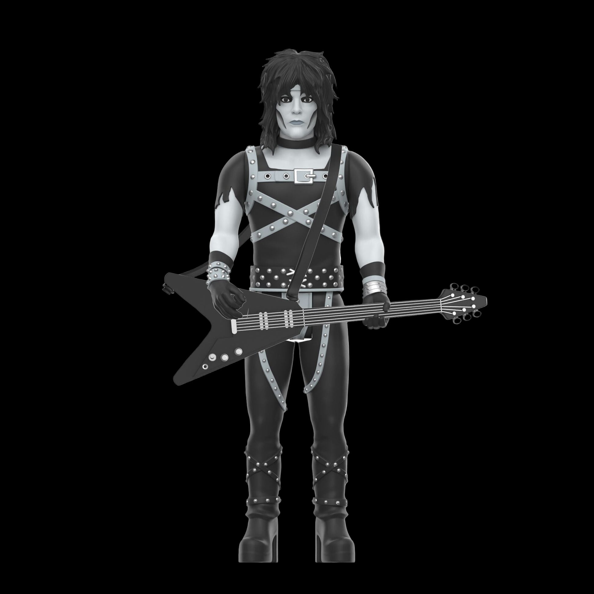Super7 x Mötley Crüe - Mick Mars (Shout At The Devil B&W) ReAction Figure - Mainstay Entertainment