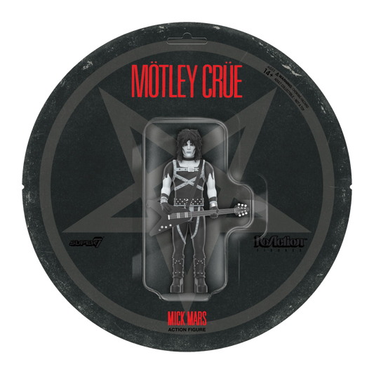 Super7 x Mötley Crüe - Mick Mars (Shout At The Devil B&W) ReAction Figure - Mainstay Entertainment