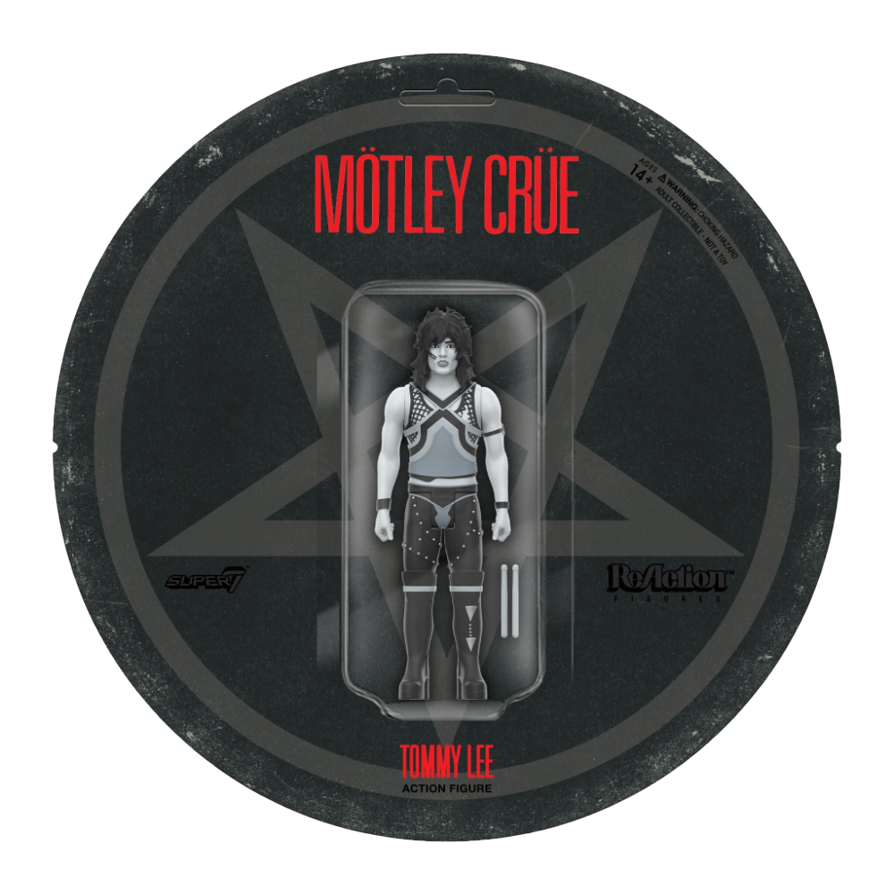 Super7 x Mötley Crüe - Tommy Lee (Shout At The Devil B&W)  ReAction Figure - Mainstay Entertainment