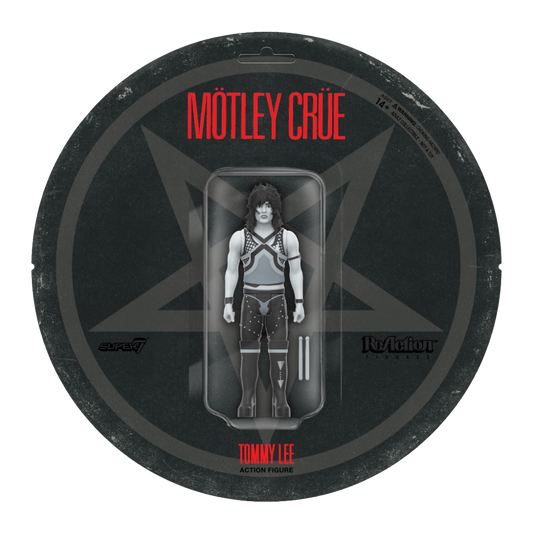 Super7 x Mötley Crüe - Tommy Lee (Shout At The Devil B&W)  ReAction Figure - Mainstay Entertainment