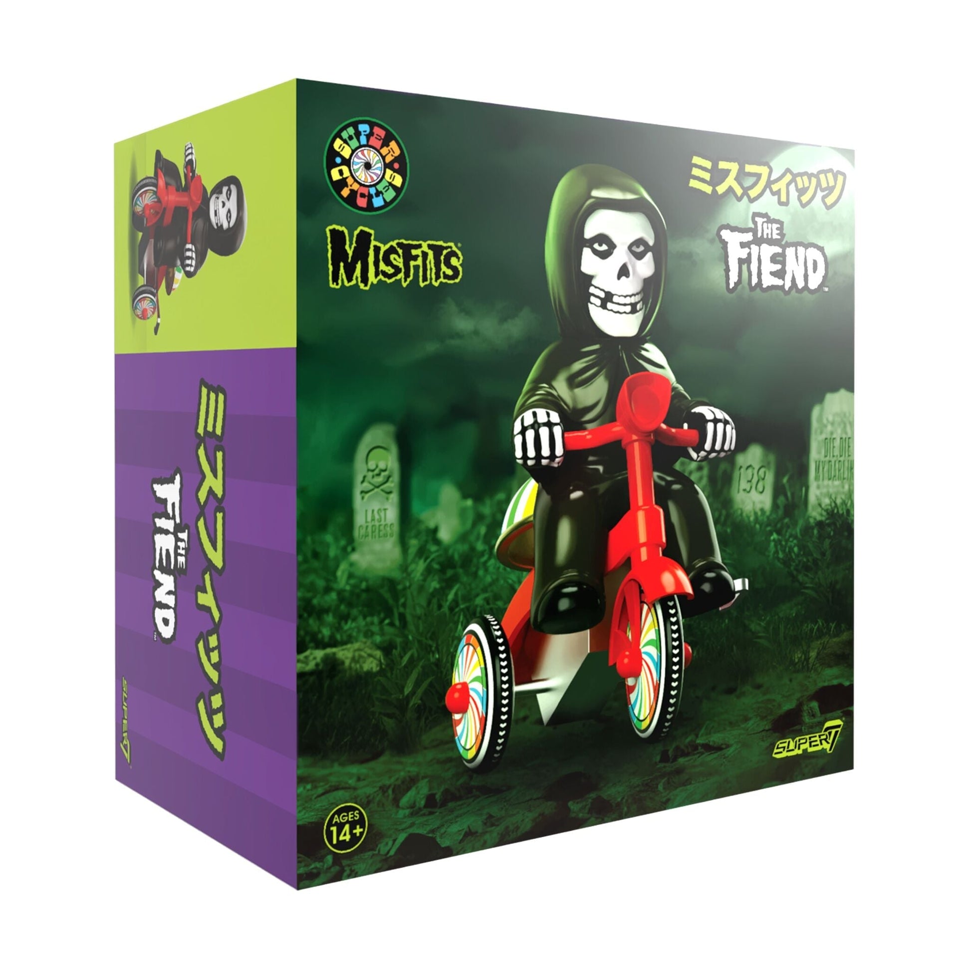Super7 x MISFITS - Super Cycles - Fiend (Black w/ Red Trike) Toy - Mainstay Entertainment