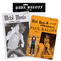 Super7 x Metal Mania Fanzine - Paul Baloff  ReAction Figure Bundle - Mainstay Entertainment