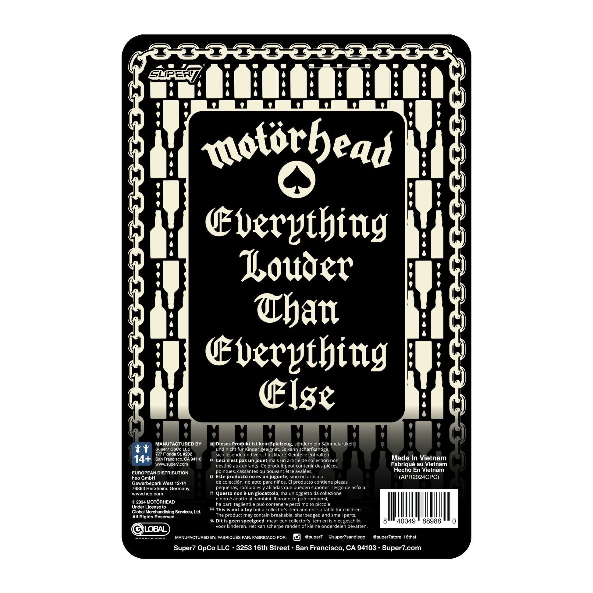 Super7 x Motörhead - Lemmy (Ace of Spades) ReAction Figure - Mainstay Entertainment