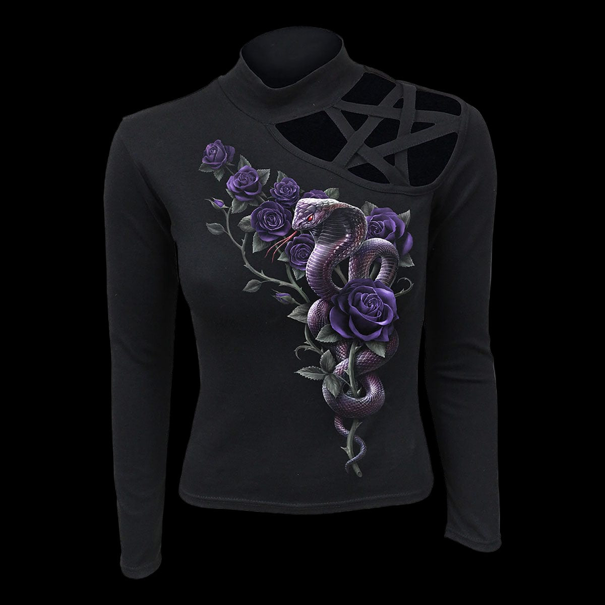 Cobra Roses "Pentagram Shoulder" Long Sleeve Shirt