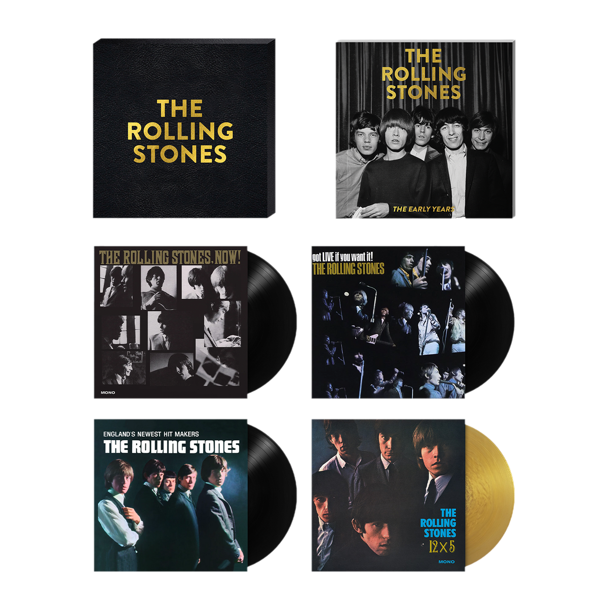 THE ROLLING STONES x GOLDMINE "EARLY YEARS" SPECIAL COLLECTOR’S EDITION SOFTCOVER BOOK w/4 LPS IN HEAVY DUTY NUMBERED BOX (Limited Edition – Only 300 Box Sets Made) Revolver Magazine