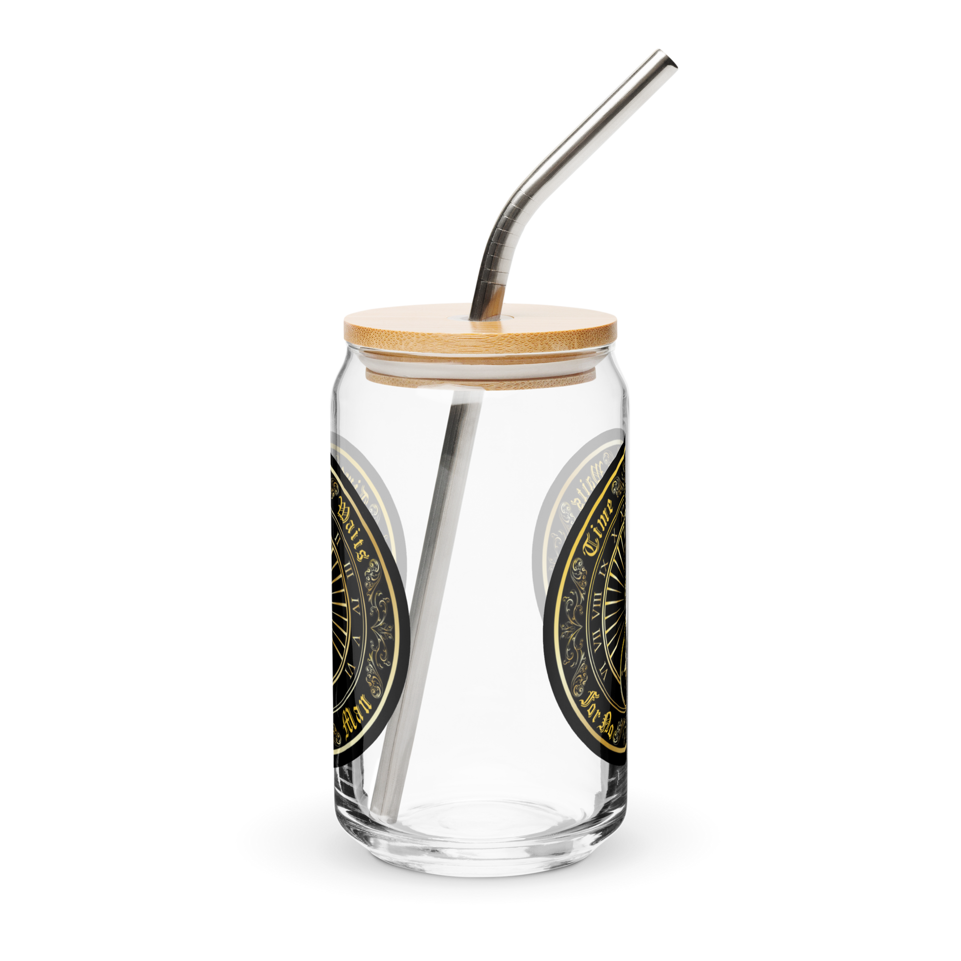 Time Waits For No Man "Sundial" Can-Shaped Glass - Mainstay Entertainment
