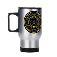 Time Waits For No Man "Sundial Logo" 14 oz. Travel Mug - Mainstay Entertainment