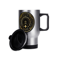 Time Waits For No Man "Sundial Logo" 14 oz. Travel Mug - Mainstay Entertainment