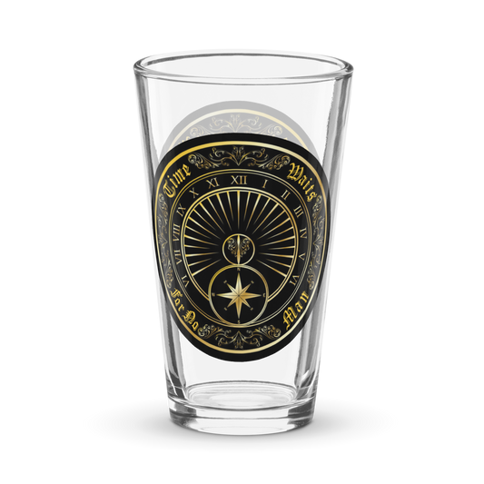 Time Waits For No Man "Sundial" Pint Glass - Mainstay Entertainment