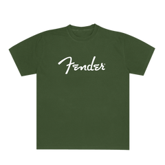 Fender "Spaghetti Logo" Military Green Shirt