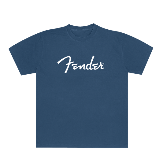 Fender "Spaghetti Logo" Indigo Blue Shirt