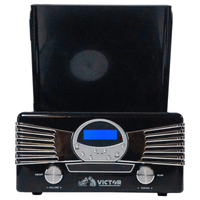 Victor Diner 7-in-1 Turntable Music Center with CD & MP3 Player and Bluetooth Function Jupiter Gear Home
