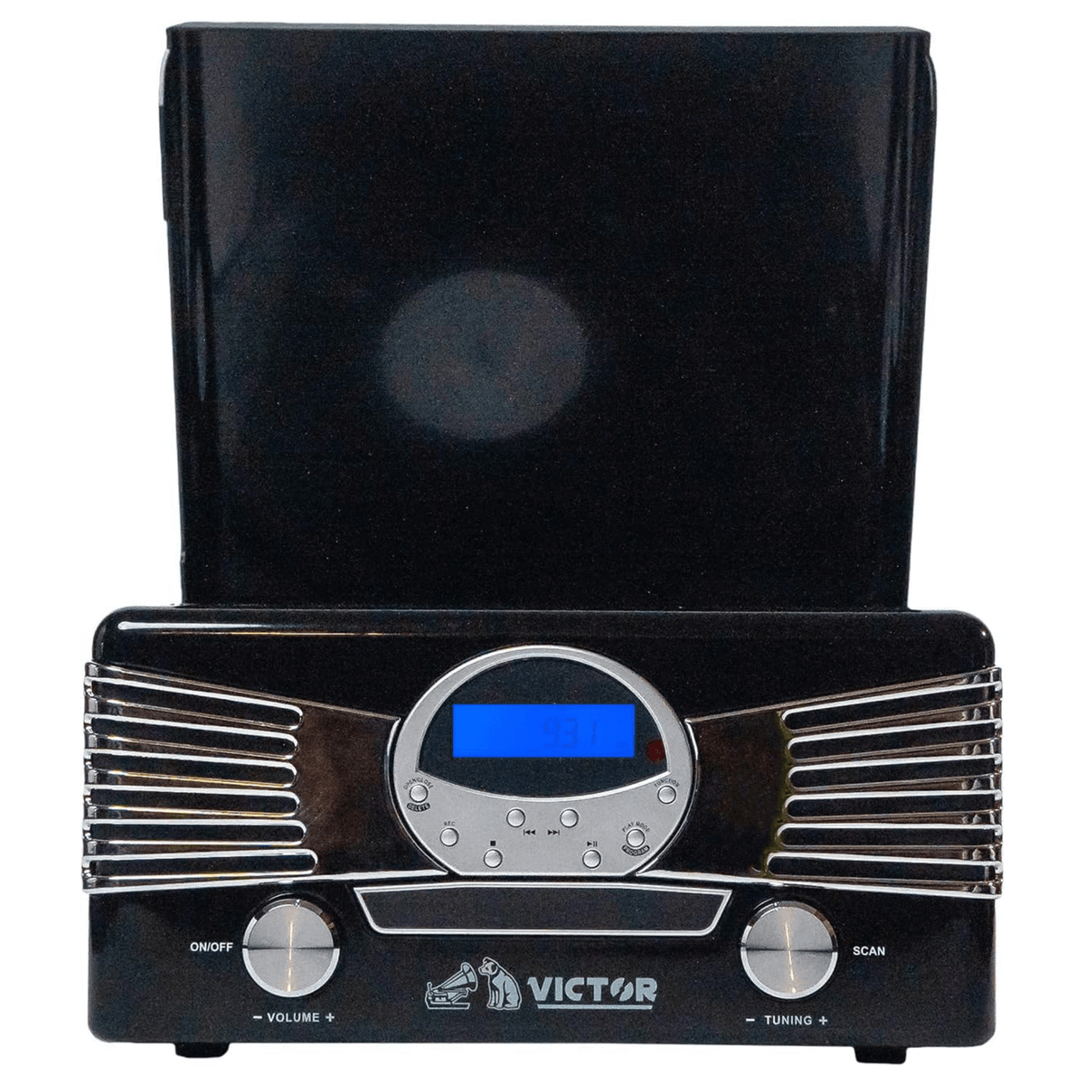 Victor Diner 7-in-1 Turntable Music Center with CD & MP3 Player and Bluetooth Function Jupiter Gear Home