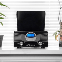 Victor Diner 7-in-1 Turntable Music Center with CD & MP3 Player and Bluetooth Function Jupiter Gear Home