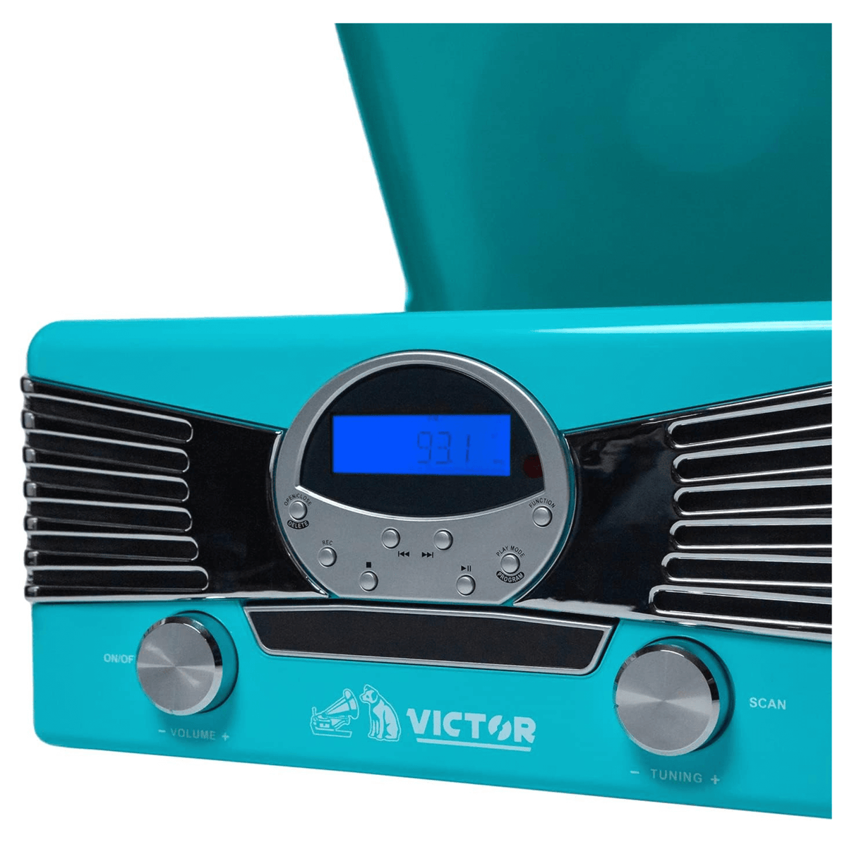 Victor Diner 7-in-1 Turntable Music Center with CD & MP3 Player and Bluetooth Function Jupiter Gear Home