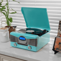 Victor Diner 7-in-1 Turntable Music Center with CD & MP3 Player and Bluetooth Function Jupiter Gear Home