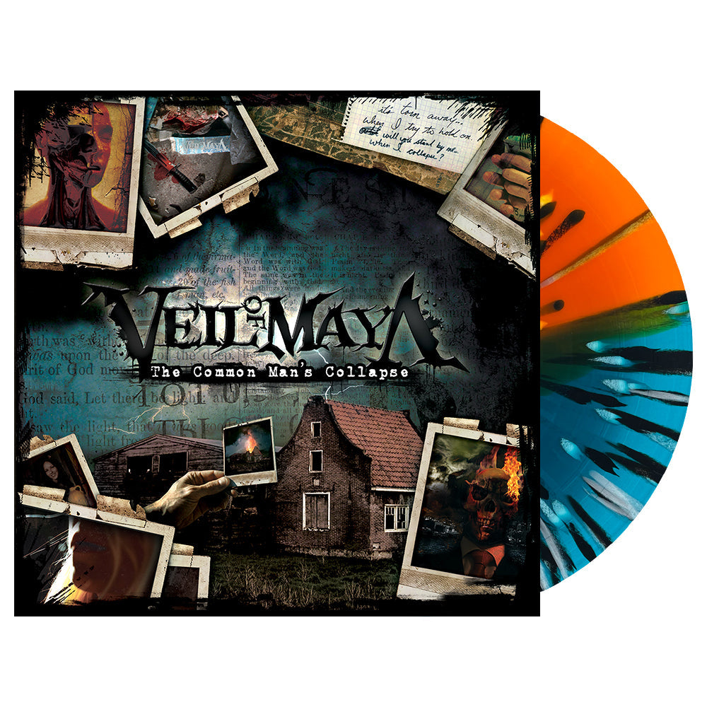 VEIL OF MAYA ‘THE COMMON MAN'S COLLAPSE’ LP (Exclusive – Limited to 300, Transparent Sea Blue / Transparent Orange Split w/ Black & White Splatter Vinyl) Revolver Magazine