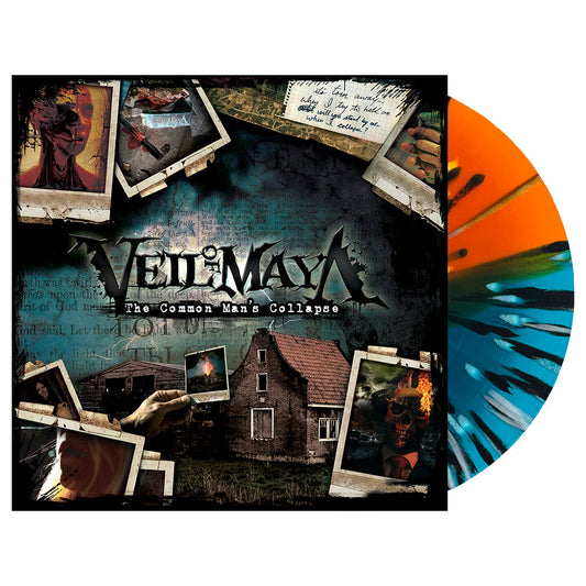 VEIL OF MAYA ‘THE COMMON MAN'S COLLAPSE’ LP (Exclusive – Limited to 300, Transparent Sea Blue / Transparent Orange Split w/ Black & White Splatter Vinyl) Revolver Magazine