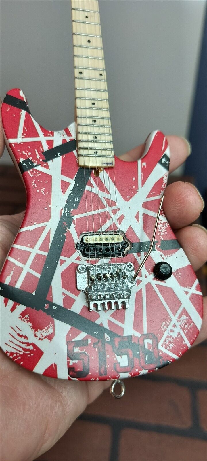 Van Halen "EVH - 5150" Black & Red Licensed  Mini Guitar - Mainstay Entertainment