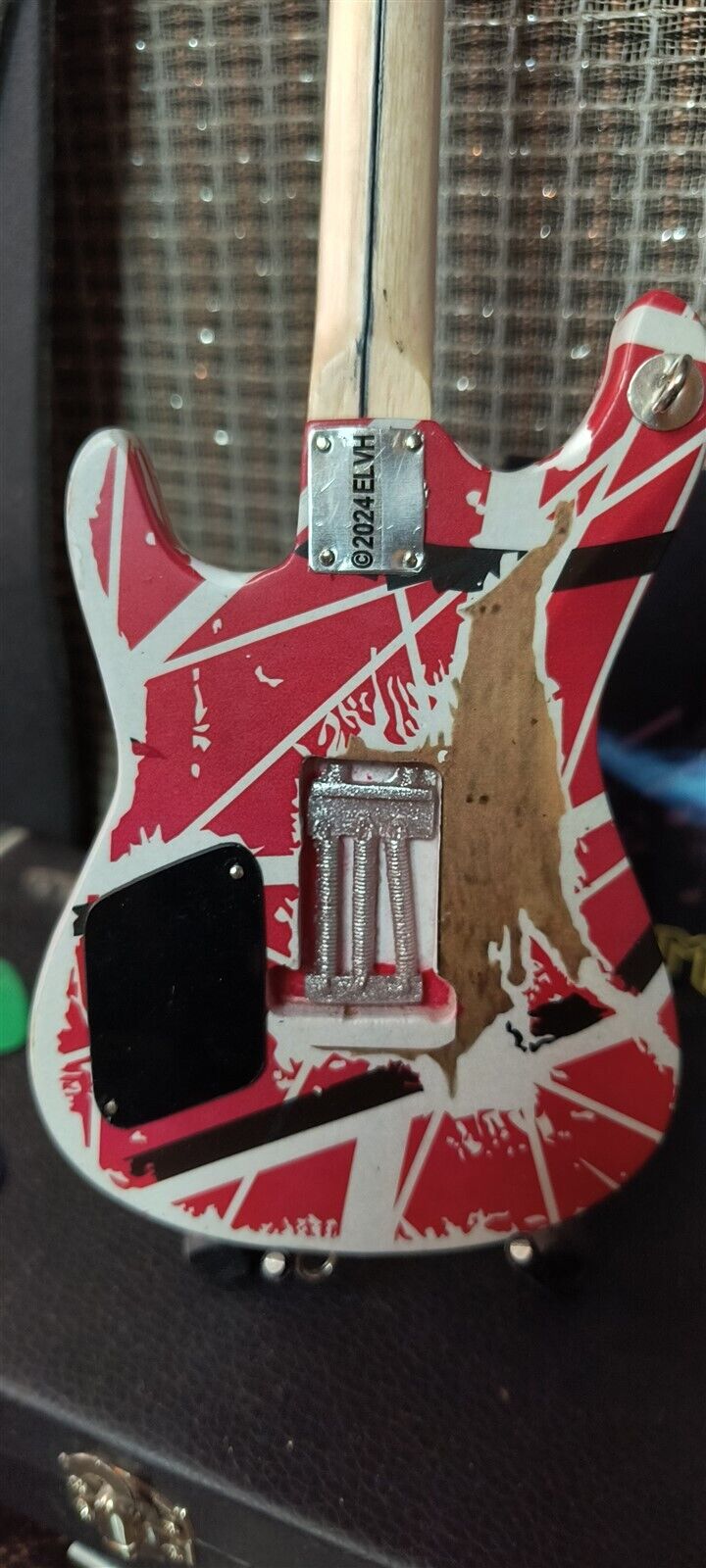 Van Halen "EVH - 5150" Black & Red Licensed  Mini Guitar - Mainstay Entertainment