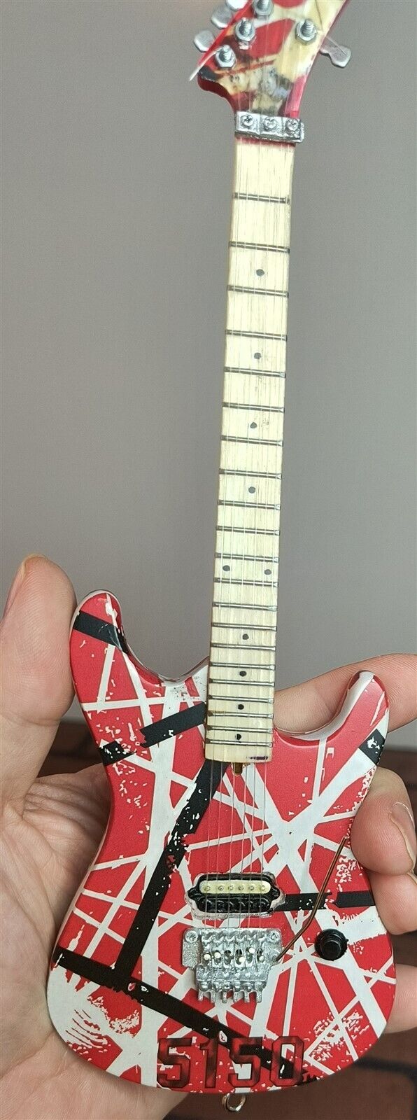 Van Halen "EVH - 5150" Black & Red Licensed  Mini Guitar - Mainstay Entertainment