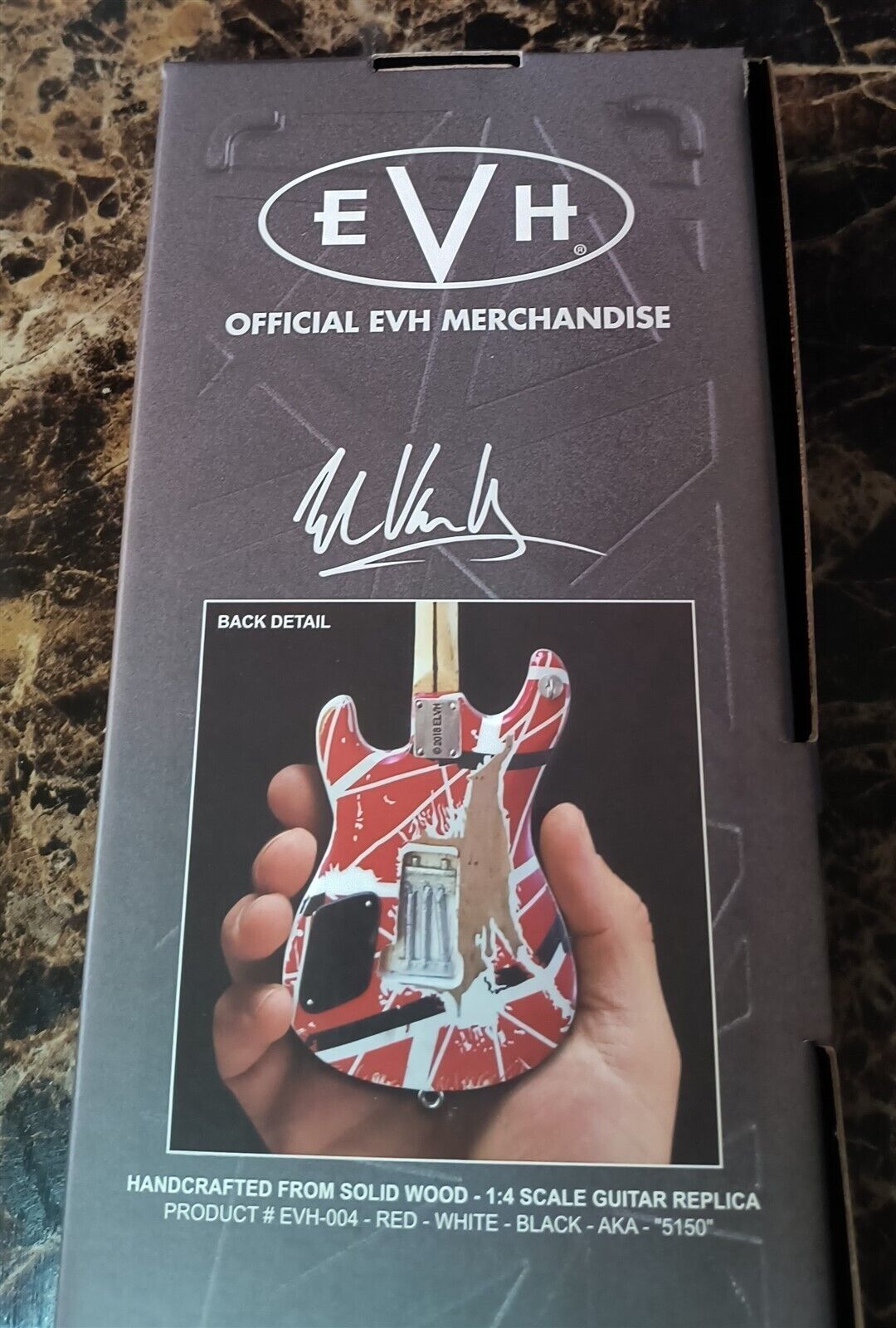 Van Halen "EVH - 5150" Black & Red Licensed  Mini Guitar - Mainstay Entertainment