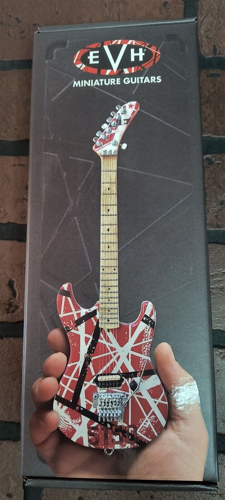 Van Halen "EVH - 5150" Black & Red Licensed  Mini Guitar - Mainstay Entertainment
