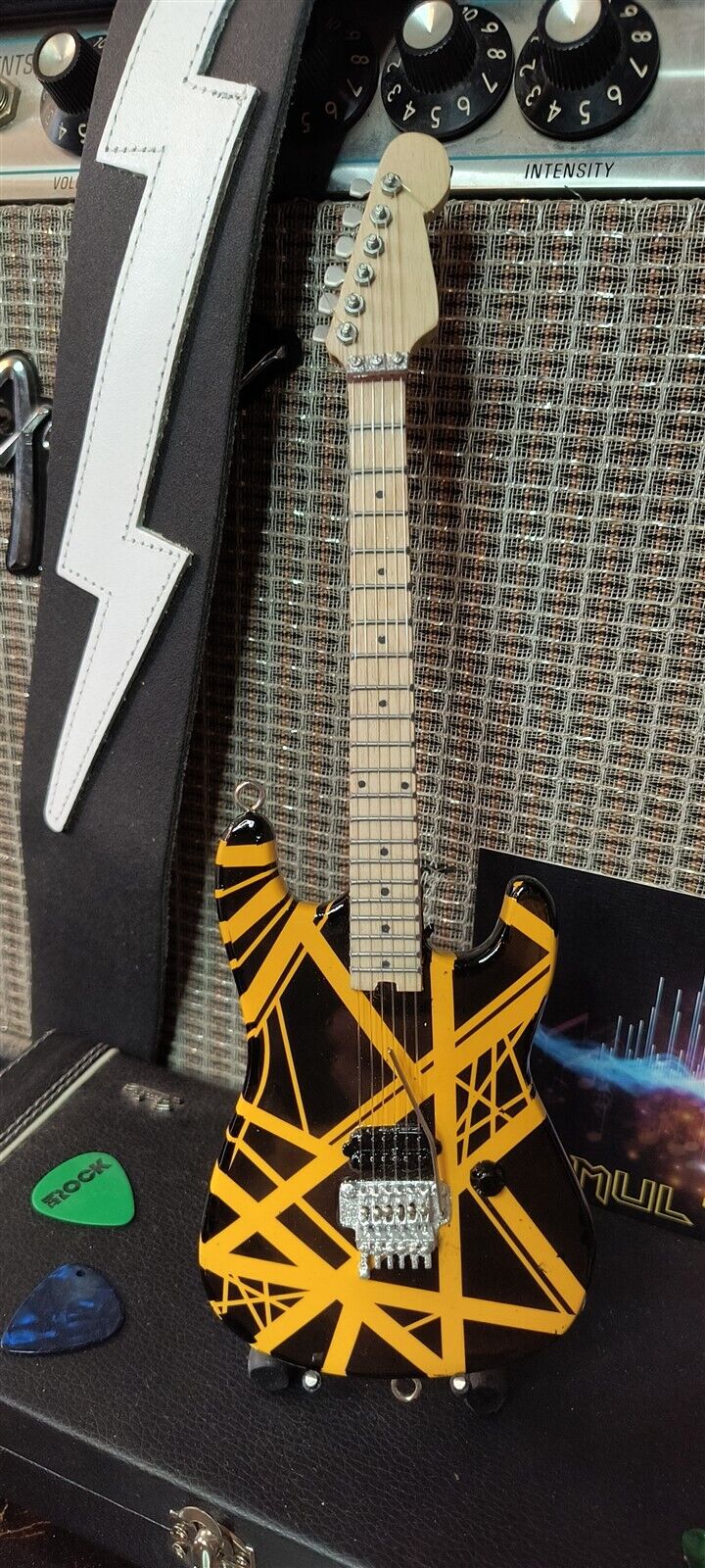 Van Halen "EVH - Bumblebee" Black & Yellow Licensed Mini Guitar - Mainstay Entertainment
