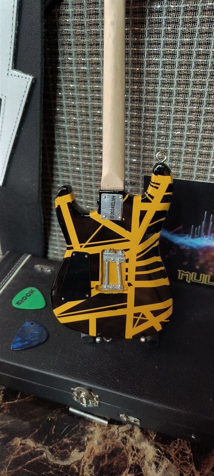 Van Halen "EVH - Bumblebee" Black & Yellow Licensed Mini Guitar - Mainstay Entertainment