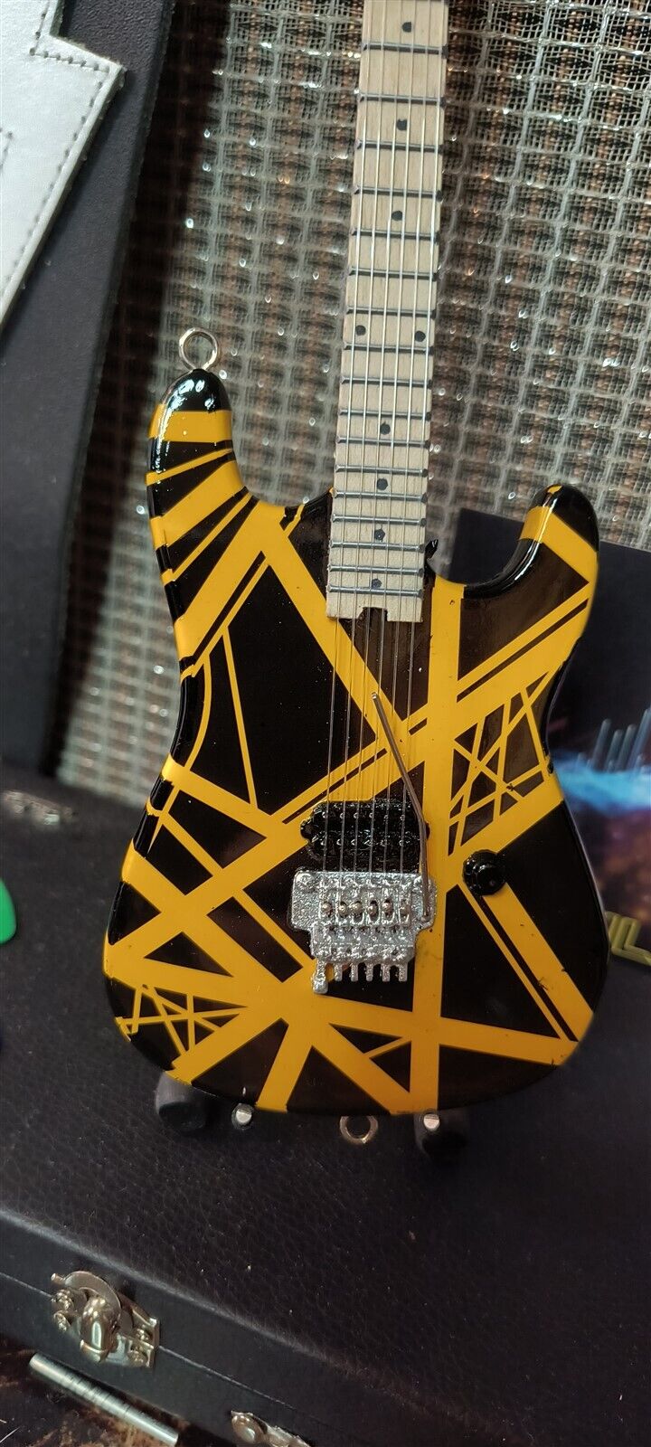 Van Halen "EVH - Bumblebee" Black & Yellow Licensed Mini Guitar - Mainstay Entertainment