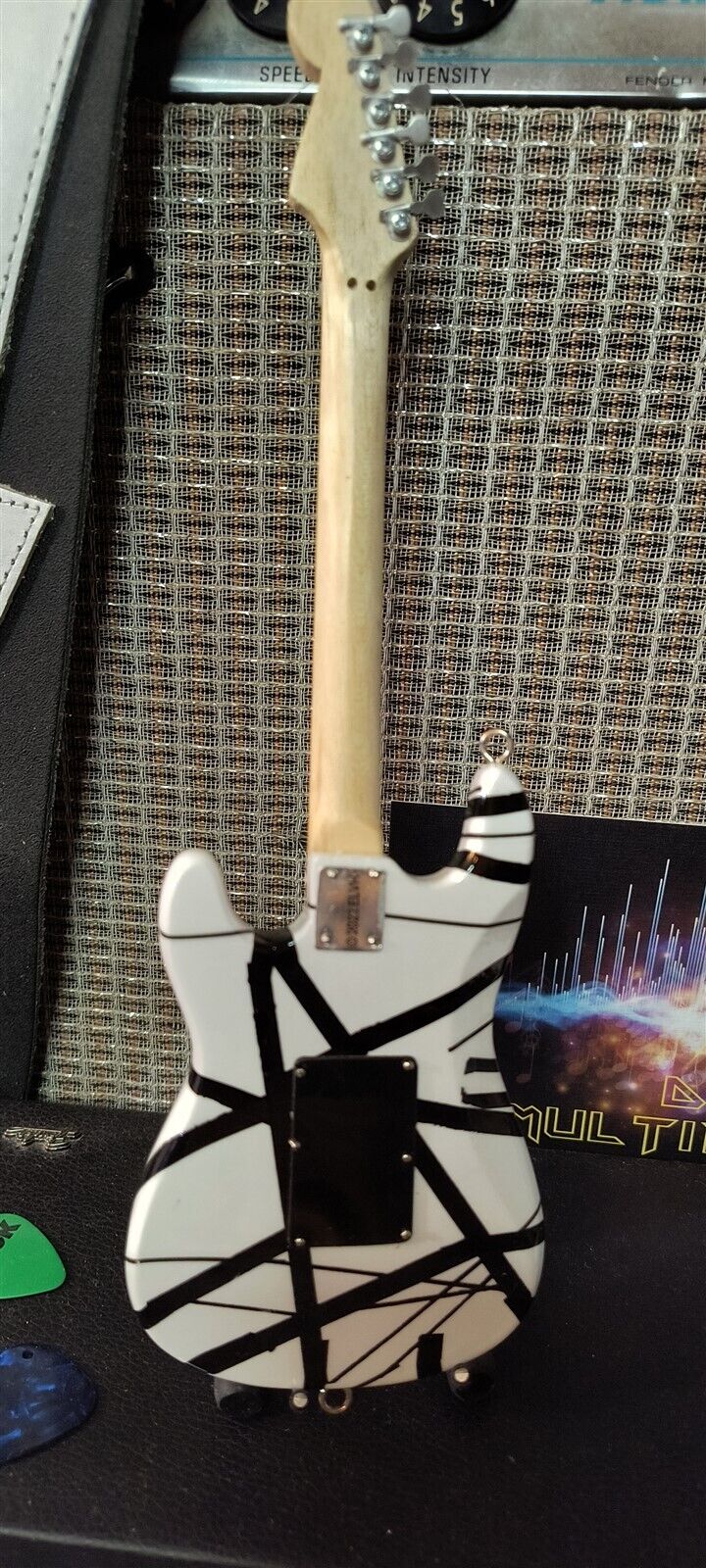 Van Halen "EVH - Eruption" B&W Licensed Mini Guitar - Mainstay Entertainment