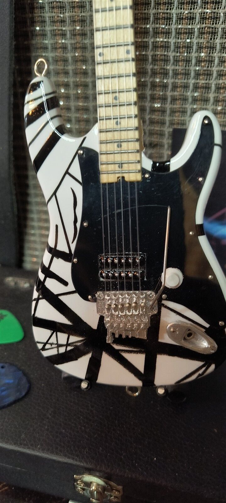 Van Halen "EVH - Eruption" B&W Licensed Mini Guitar - Mainstay Entertainment