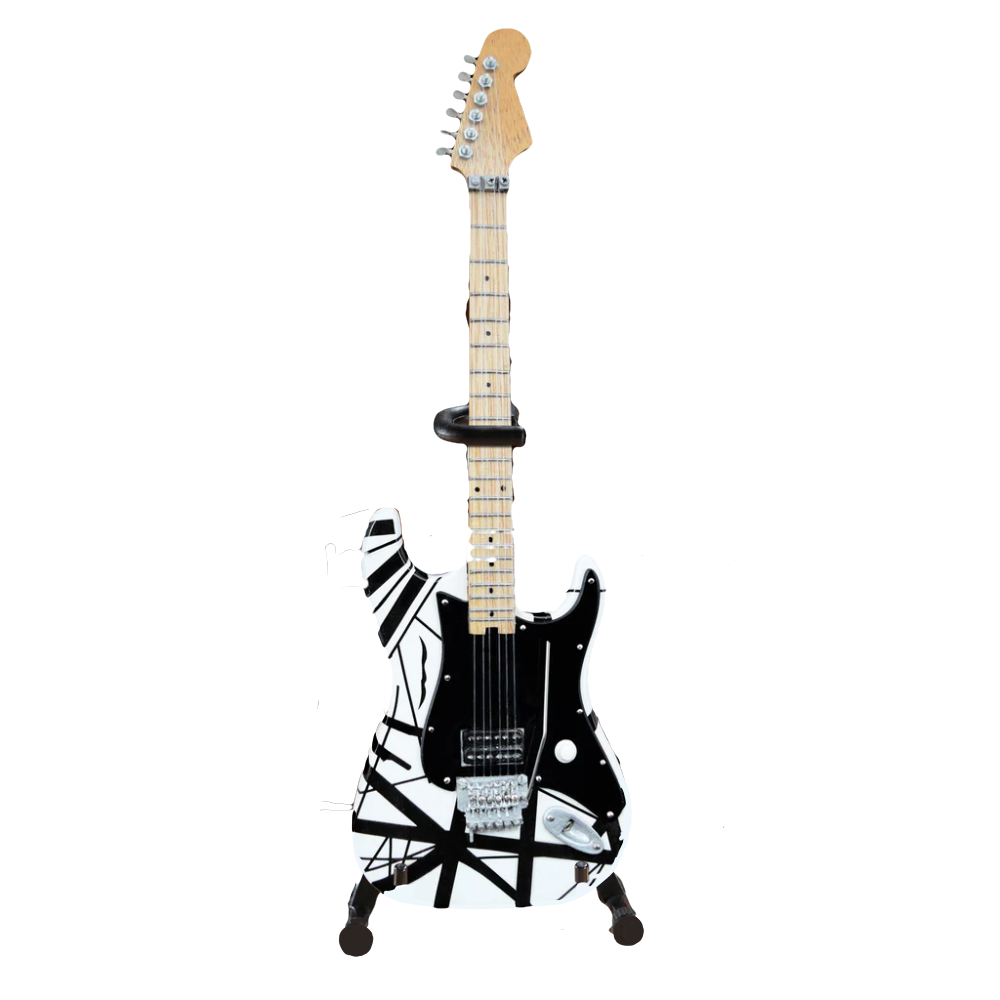 Van Halen "EVH - Eruption" B&W Licensed Mini Guitar - Mainstay Entertainment