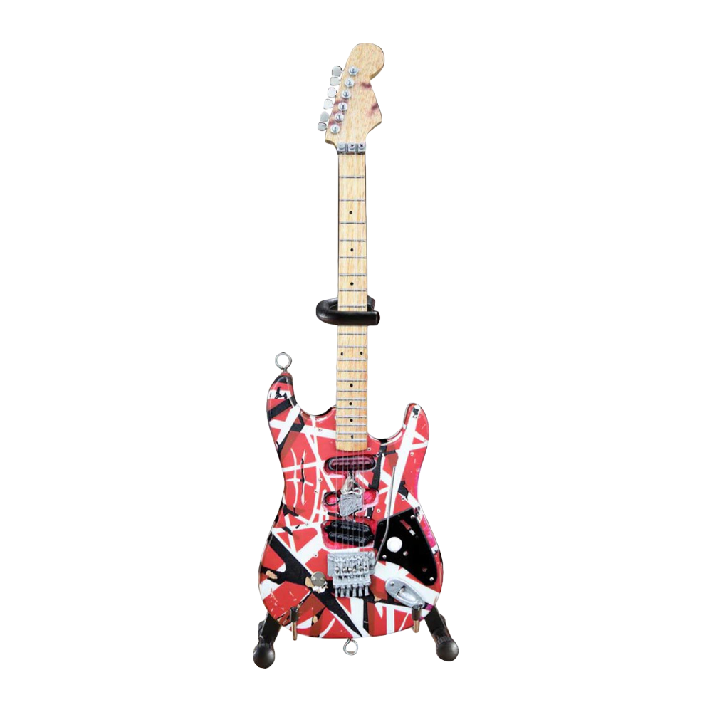 Van Halen "EVH - Frankenstein" Red & White Licensed Mini Guitar - Mainstay Entertainment