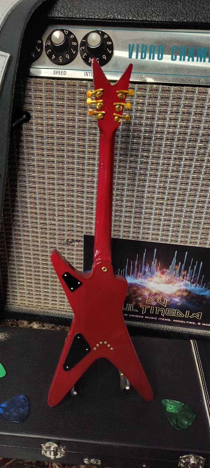Van Halen "Sammy Hagar - Classic Dean Vintage Red ML" Licensed Mini Guitar - Mainstay Entertainment