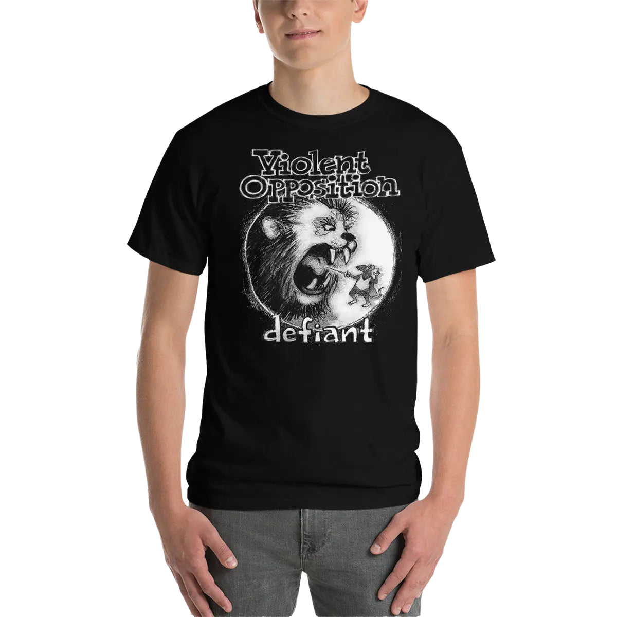VIOLENT OPPOSITION - Defiant T-Shirt Horror Pain Gore Death Productions Shop