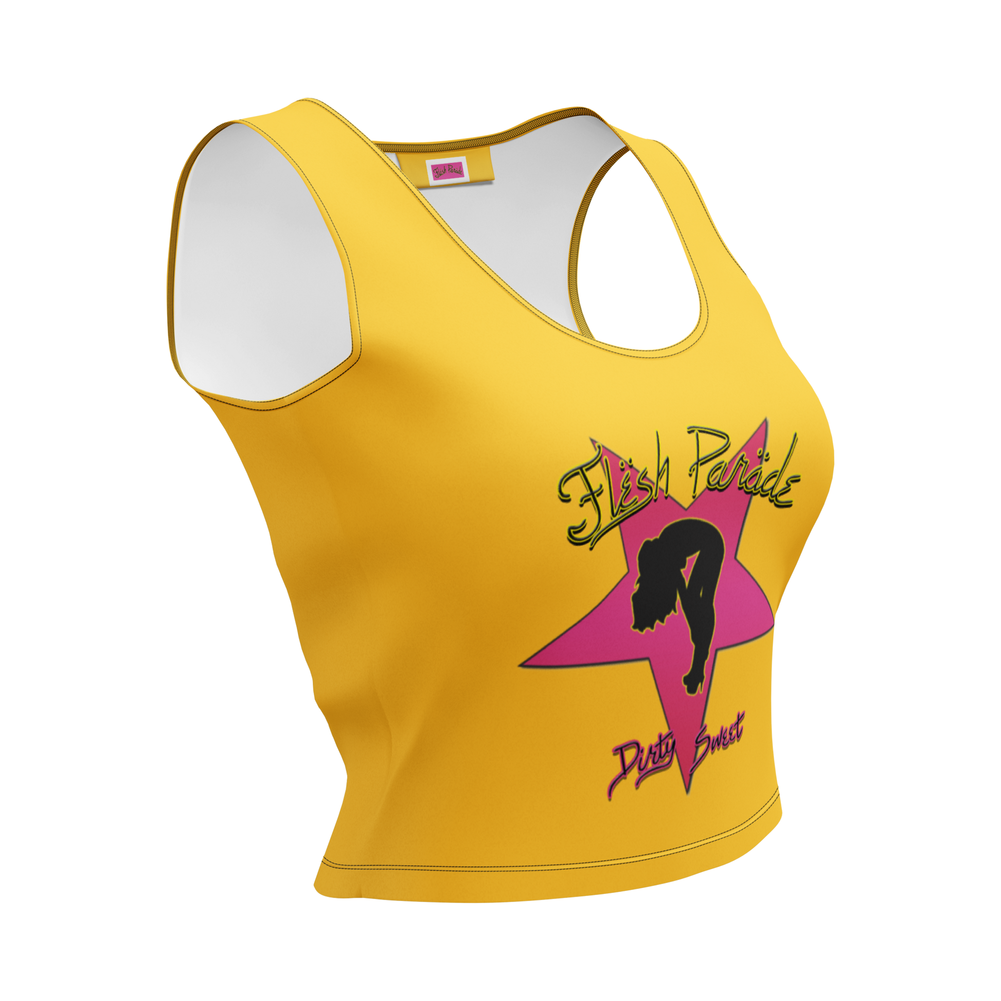 Flesh Parade "Dirty Sweet Yellow Women's Crop Top