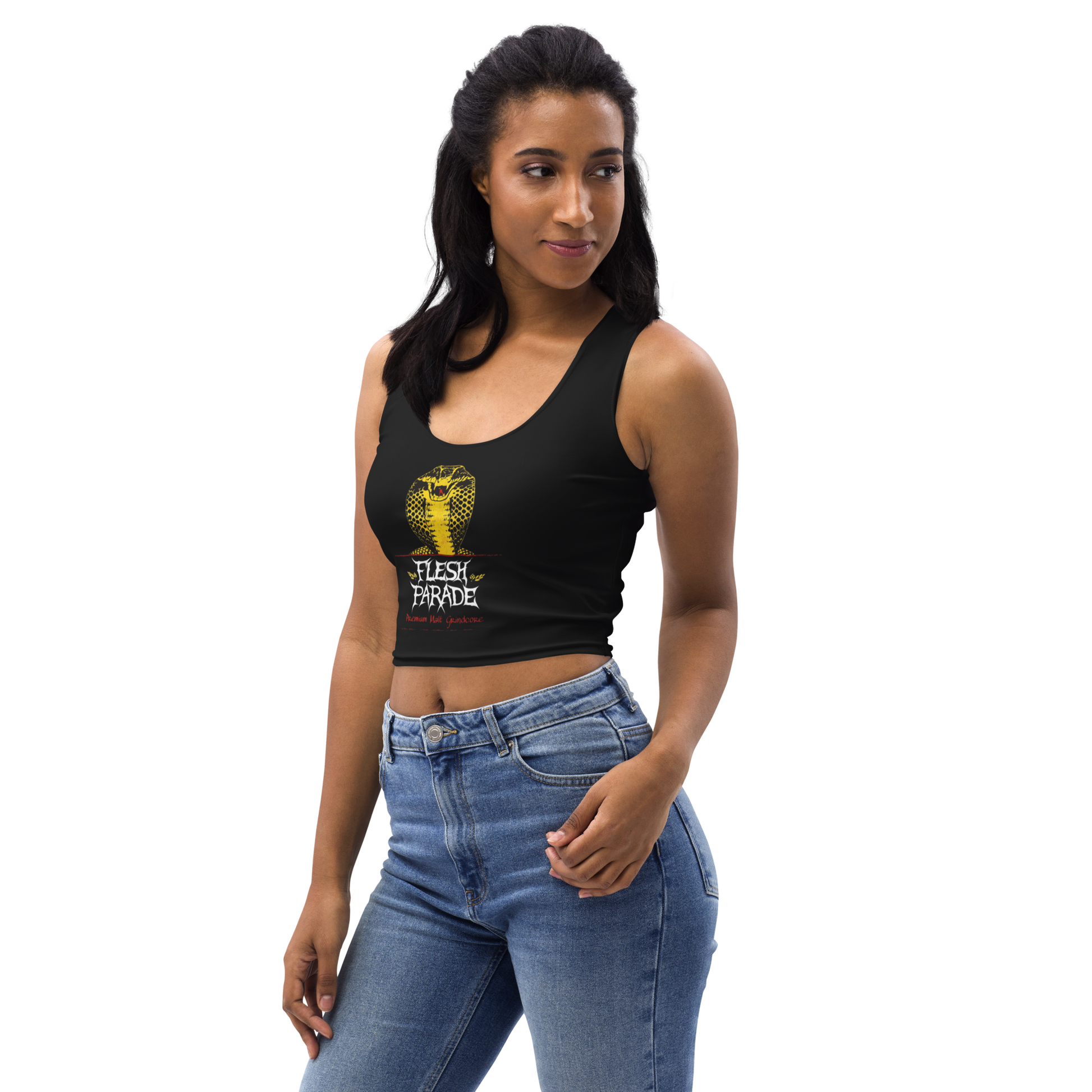 Flesh Parade "King Cobra" Women's Crop Top